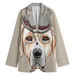Hipster Labrador Retriever Print Women's Blazer