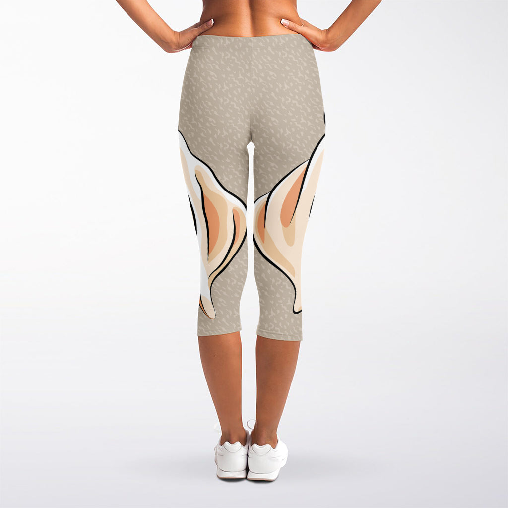 Hipster Labrador Retriever Print Women's Capri Leggings