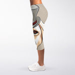 Hipster Labrador Retriever Print Women's Capri Leggings