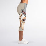 Hipster Labrador Retriever Print Women's Capri Leggings