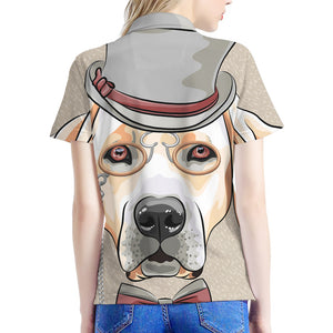 Hipster Labrador Retriever Print Women's Polo Shirt