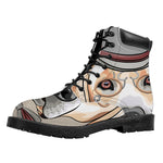 Hipster Labrador Retriever Print Work Boots