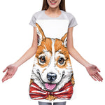 Hipster Pembroke Welsh Corgi Print Adjustable Apron