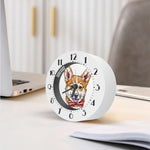 Hipster Pembroke Welsh Corgi Print Alarm Clock