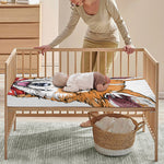 Hipster Pembroke Welsh Corgi Print Baby Crib Sheet