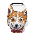 Hipster Pembroke Welsh Corgi Print Baby Seat Cover
