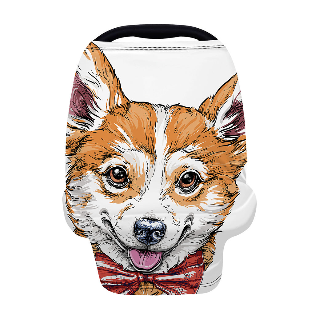 Hipster Pembroke Welsh Corgi Print Baby Seat Cover