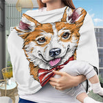 Hipster Pembroke Welsh Corgi Print Baby Seat Cover