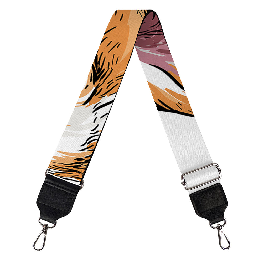 Hipster Pembroke Welsh Corgi Print Bag Strap