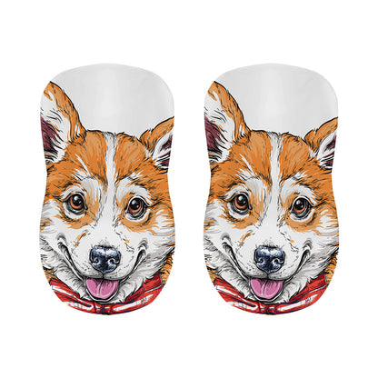 Hipster Pembroke Welsh Corgi Print Bar Stool Covers