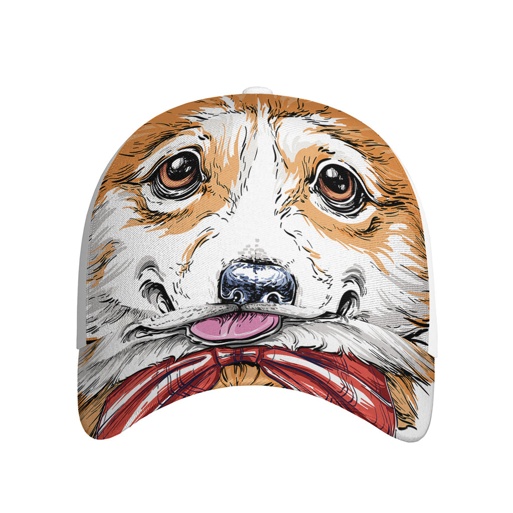 Hipster Pembroke Welsh Corgi Print Baseball Cap
