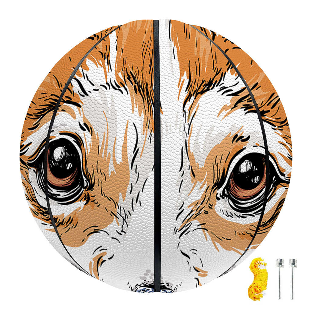 Hipster Pembroke Welsh Corgi Print Basketball
