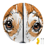 Hipster Pembroke Welsh Corgi Print Basketball