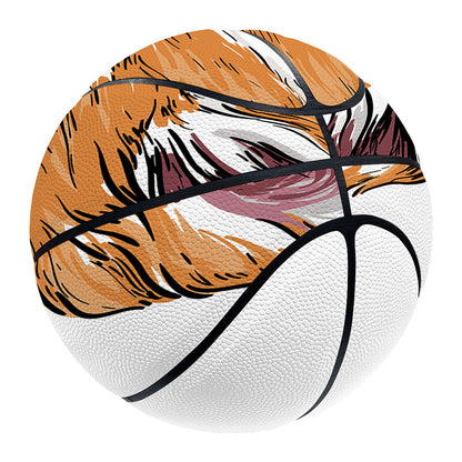Hipster Pembroke Welsh Corgi Print Basketball