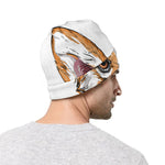 Hipster Pembroke Welsh Corgi Print Beanie