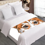 Hipster Pembroke Welsh Corgi Print Bed Runner