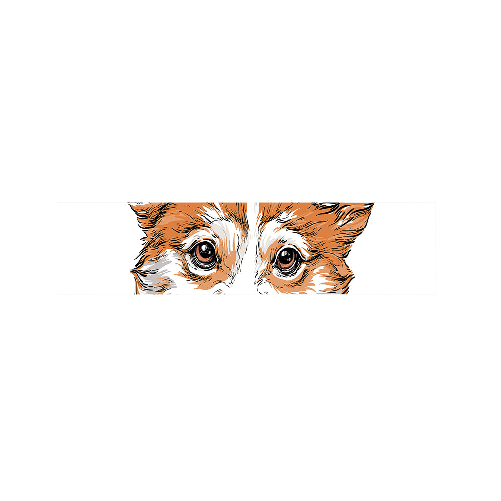 Hipster Pembroke Welsh Corgi Print Bed Runner