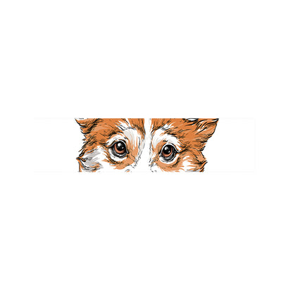 Hipster Pembroke Welsh Corgi Print Bed Runner