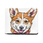 Hipster Pembroke Welsh Corgi Print Bifold Wallet