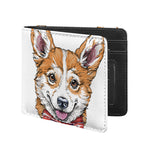 Hipster Pembroke Welsh Corgi Print Bifold Wallet