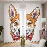 Hipster Pembroke Welsh Corgi Print Blackout Pencil Pleat Curtains