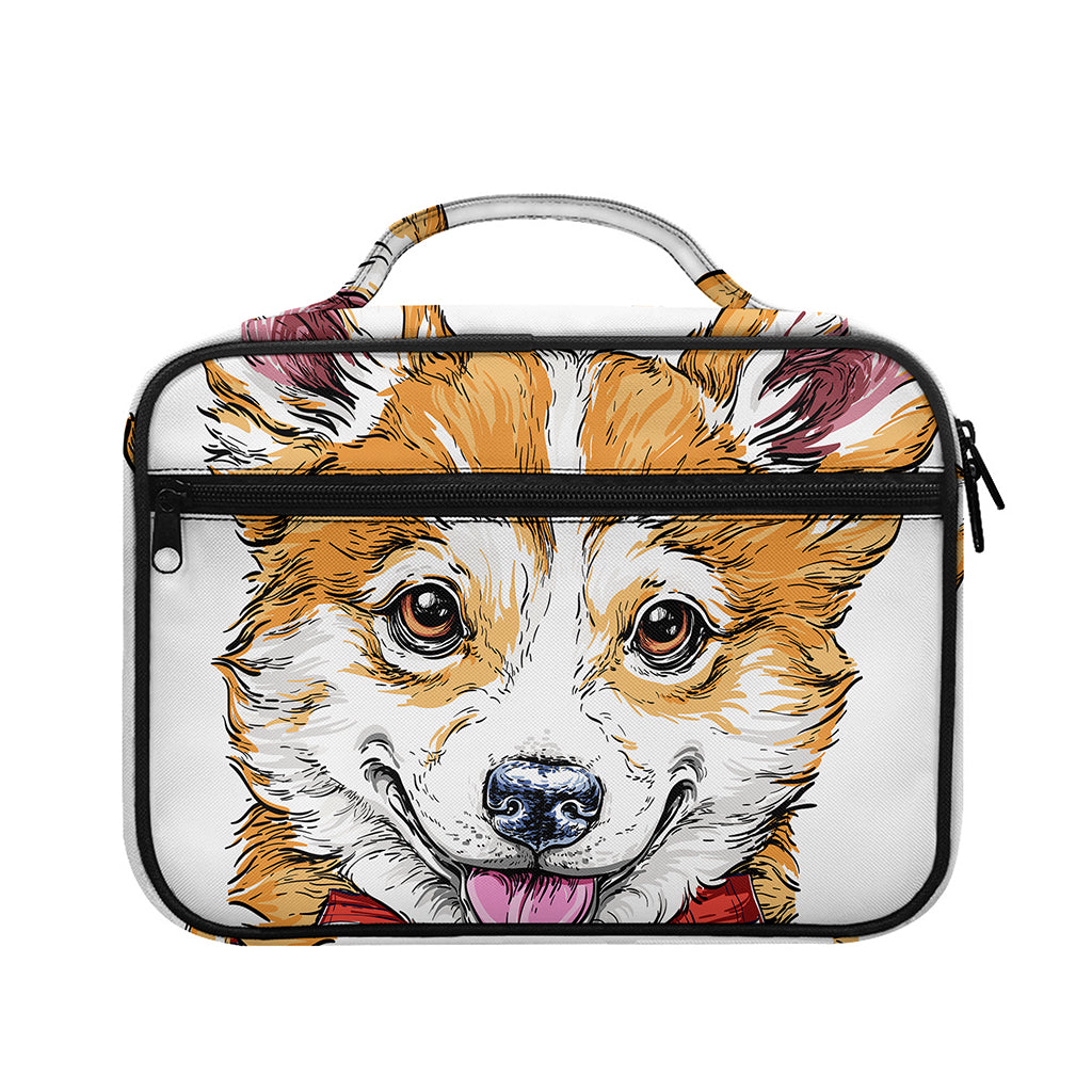 Hipster Pembroke Welsh Corgi Print Briefcase Bible Bag