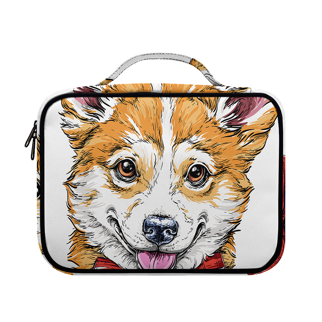 Hipster Pembroke Welsh Corgi Print Briefcase Bible Bag