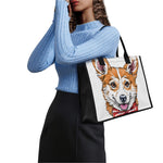 Hipster Pembroke Welsh Corgi Print Canvas Tote Bag
