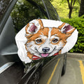 Hipster Pembroke Welsh Corgi Print Car Side Mirror Covers