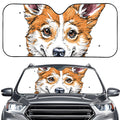 Hipster Pembroke Welsh Corgi Print Car Windshield Sun Shade