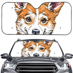 Hipster Pembroke Welsh Corgi Print Car Windshield Sun Shade