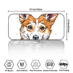Hipster Pembroke Welsh Corgi Print Car Windshield Sun Shade
