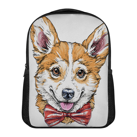 Hipster Pembroke Welsh Corgi Print Casual Backpack