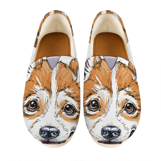 Hipster Pembroke Welsh Corgi Print Casual Shoes