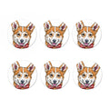 Hipster Pembroke Welsh Corgi Print Coaster Set