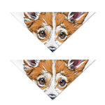 Hipster Pembroke Welsh Corgi Print Dog Bandana