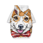 Hipster Pembroke Welsh Corgi Print Dog Zip Up Hoodie