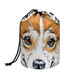 Hipster Pembroke Welsh Corgi Print Drawstring Makeup Bag