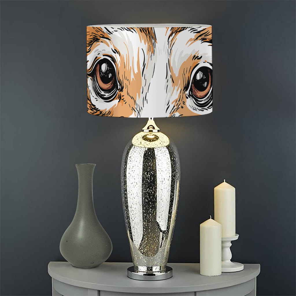 Hipster Pembroke Welsh Corgi Print Drum Lamp Shade