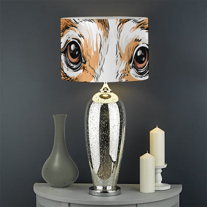 Hipster Pembroke Welsh Corgi Print Drum Lamp Shade