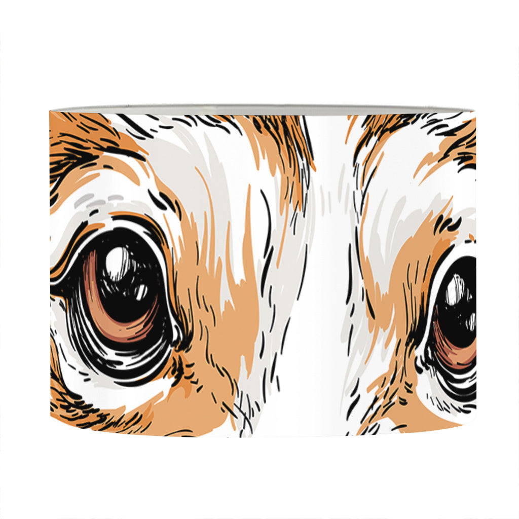Hipster Pembroke Welsh Corgi Print Drum Lamp Shade