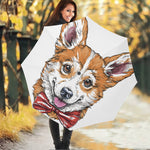 Hipster Pembroke Welsh Corgi Print Foldable Umbrella