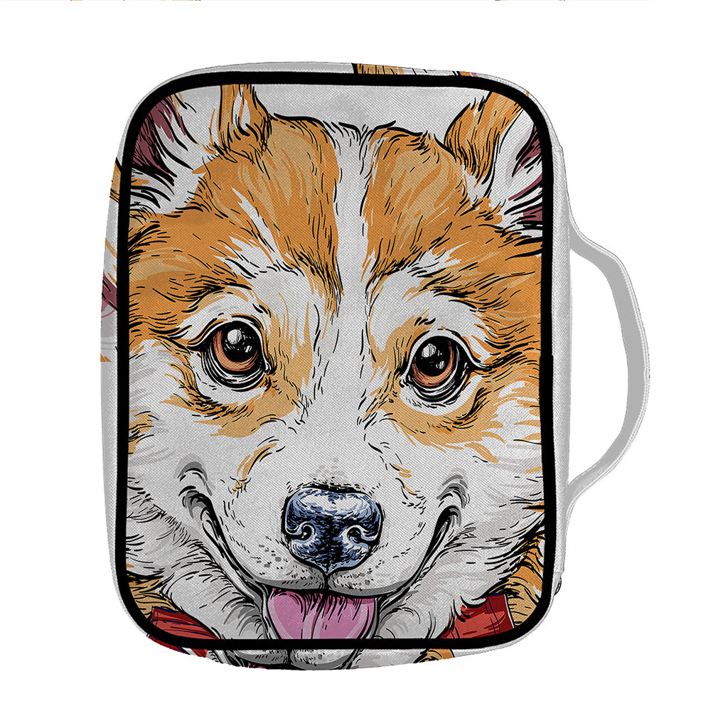 Hipster Pembroke Welsh Corgi Print Front Pocket Bible Bag