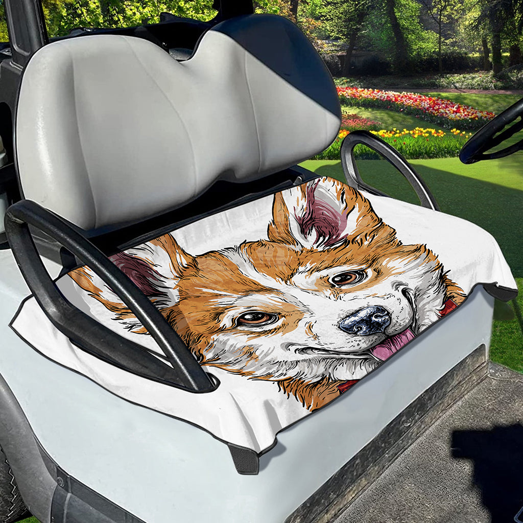Hipster Pembroke Welsh Corgi Print Golf Cart Seat Cover