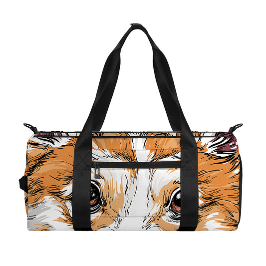Hipster Pembroke Welsh Corgi Print Gym Bag