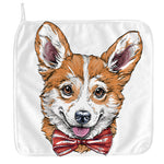 Hipster Pembroke Welsh Corgi Print Hand Towel