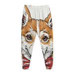 Hipster Pembroke Welsh Corgi Print Jogger Pants