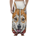 Hipster Pembroke Welsh Corgi Print Lantern Pants