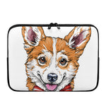 Hipster Pembroke Welsh Corgi Print Laptop Sleeve