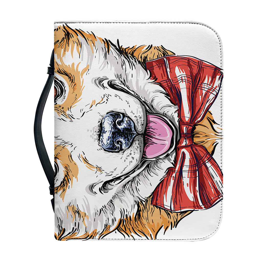 Hipster Pembroke Welsh Corgi Print Leather Bible Cover